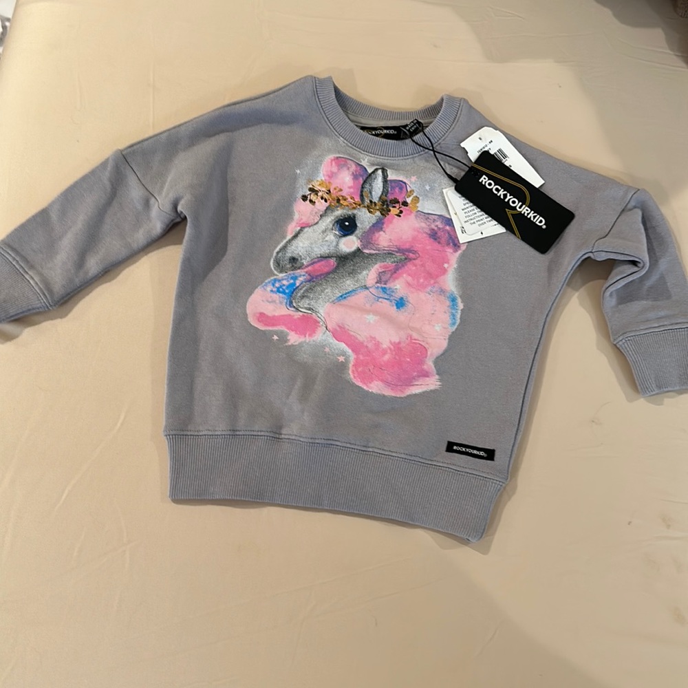 Rock your kid size 2T new with tags unicorn sweatshirt